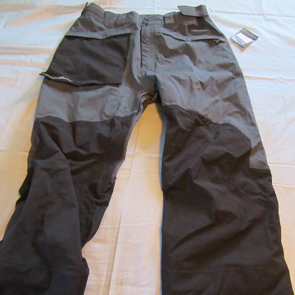 Mens Eddie Bauer Mt Chair Ski / Snow Pants Sz XL New Black / Gray